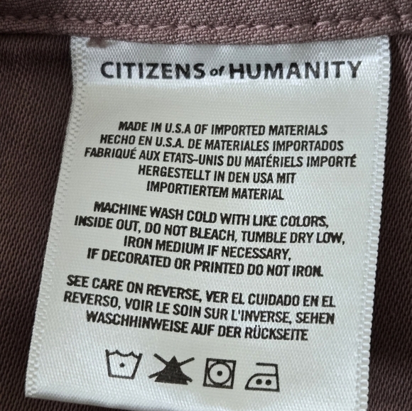 Citizens of Humanity Premium Slouchy Surplus Sadie Pant Mauve Brown size 28 - Picture 15 of 16